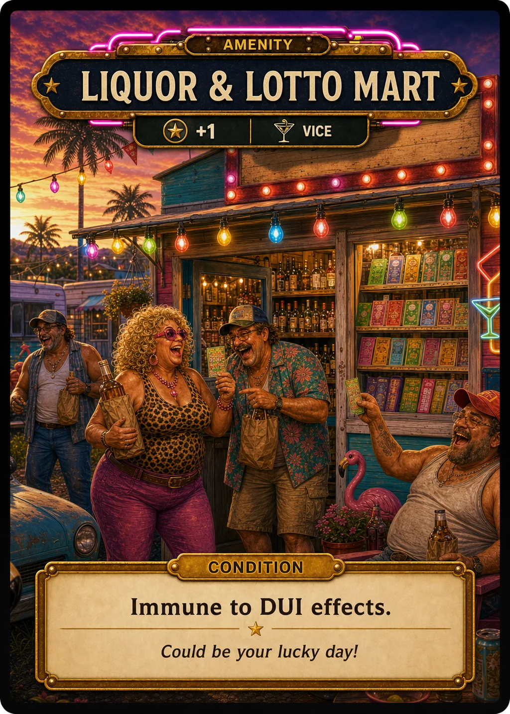 Liquor & Lotto Mart Amenity card