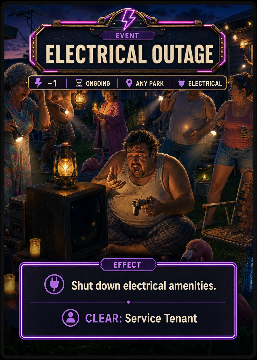 Electrical Outage Event card
