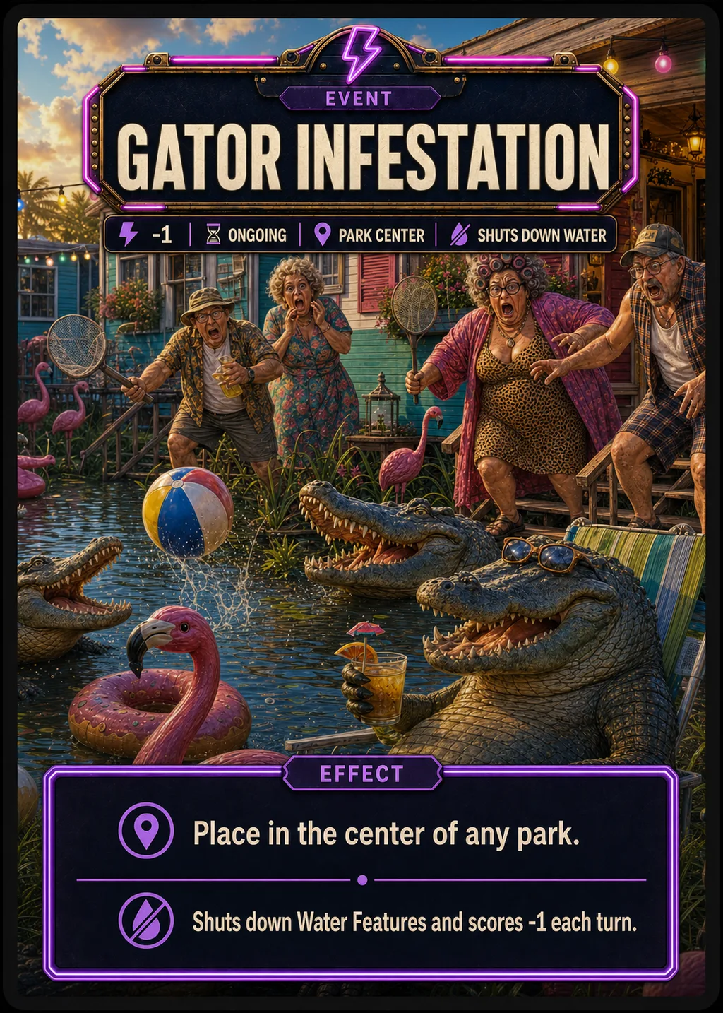 Gator Infestation event card