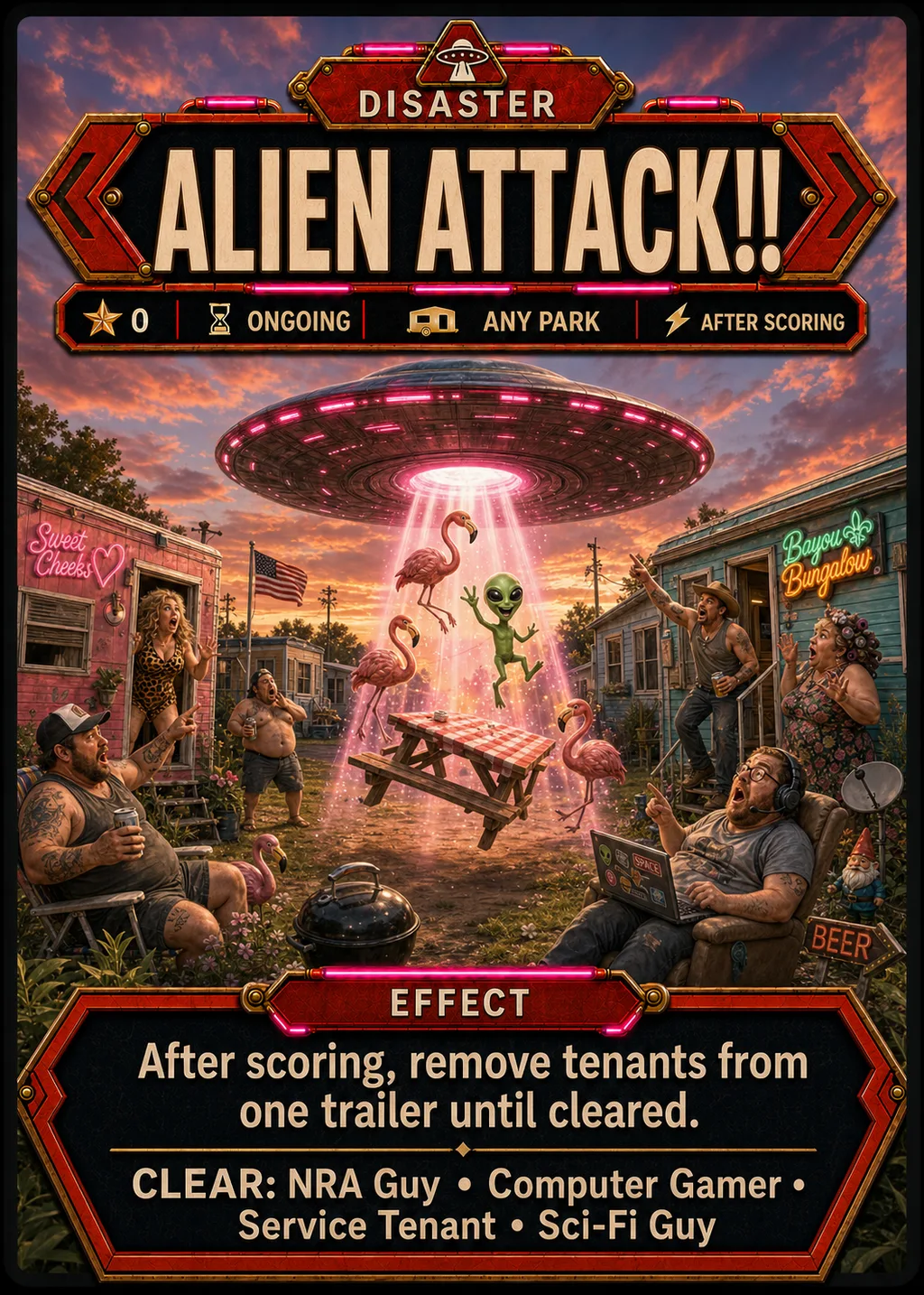 Alien Attack Natural Disaster card